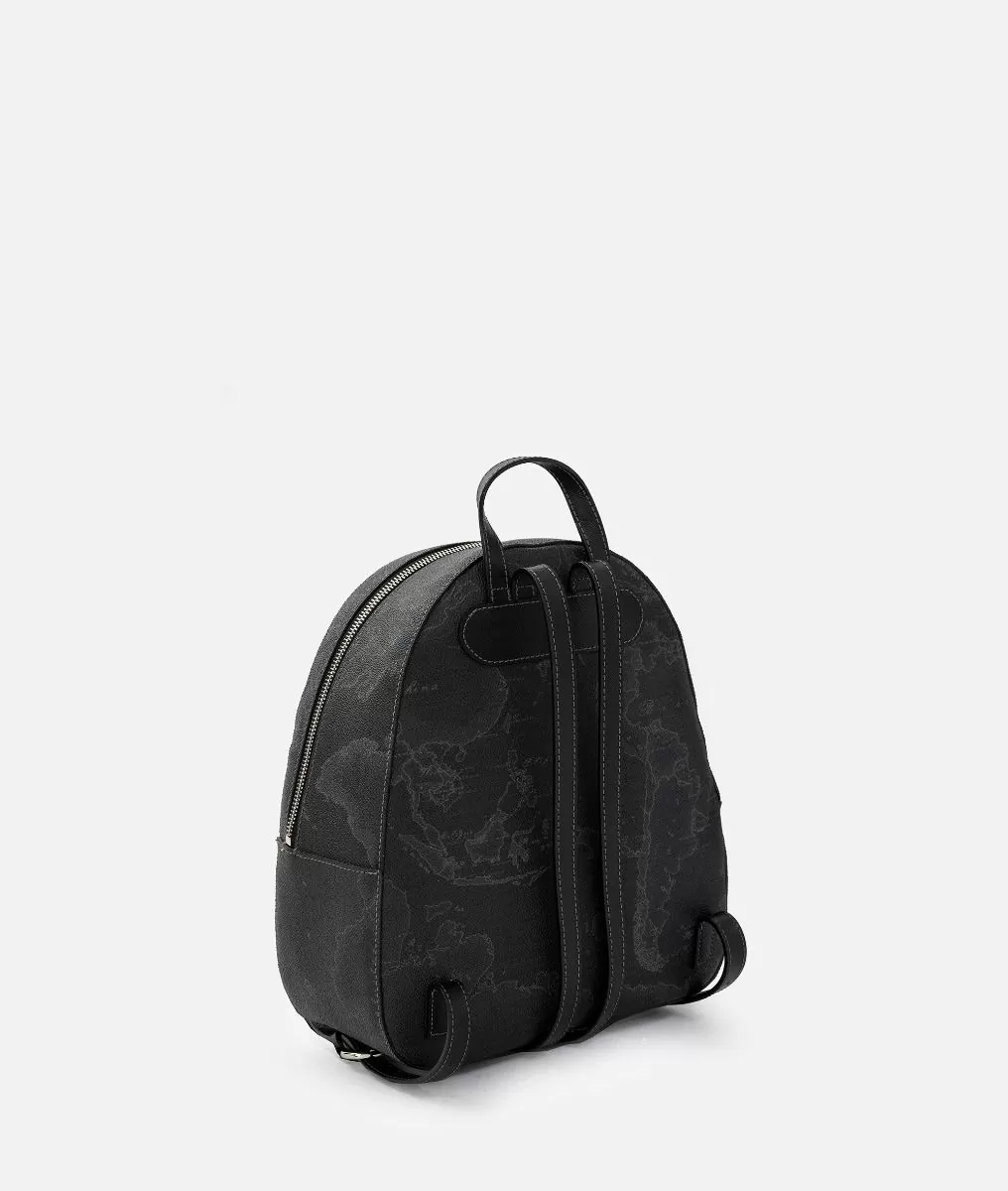 Alviero martini 1a classe Geo Black zaino con inserti frontali in pelle Vendita Calda