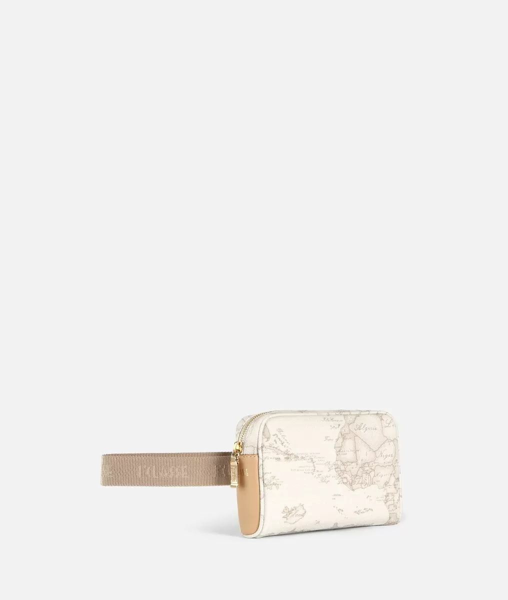 Alviero martini 1a classe Geo White Marsupio con cintura a nastro Saldi Di Fabbrica