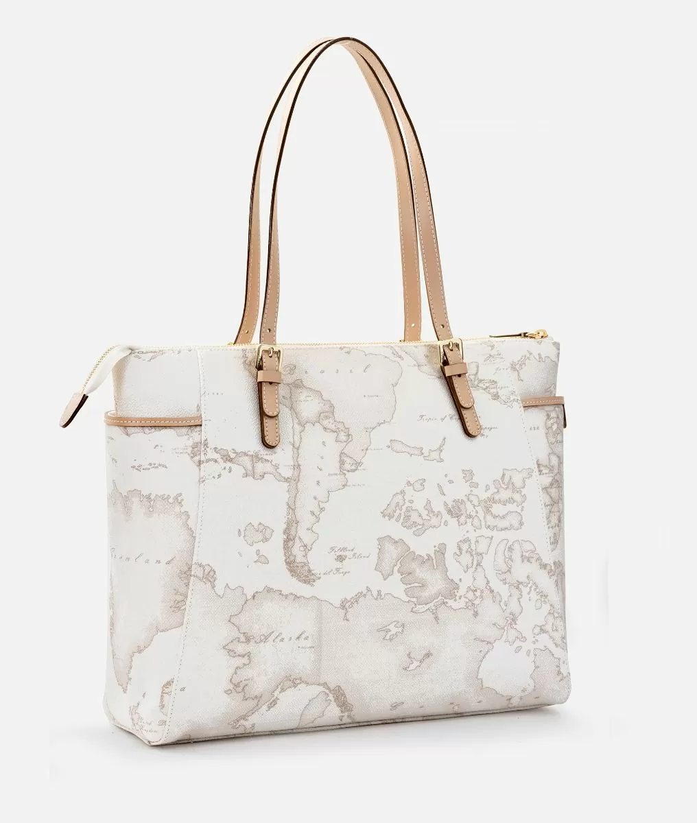 Alviero martini 1a classe Geo White tote bag grande Negozi Online