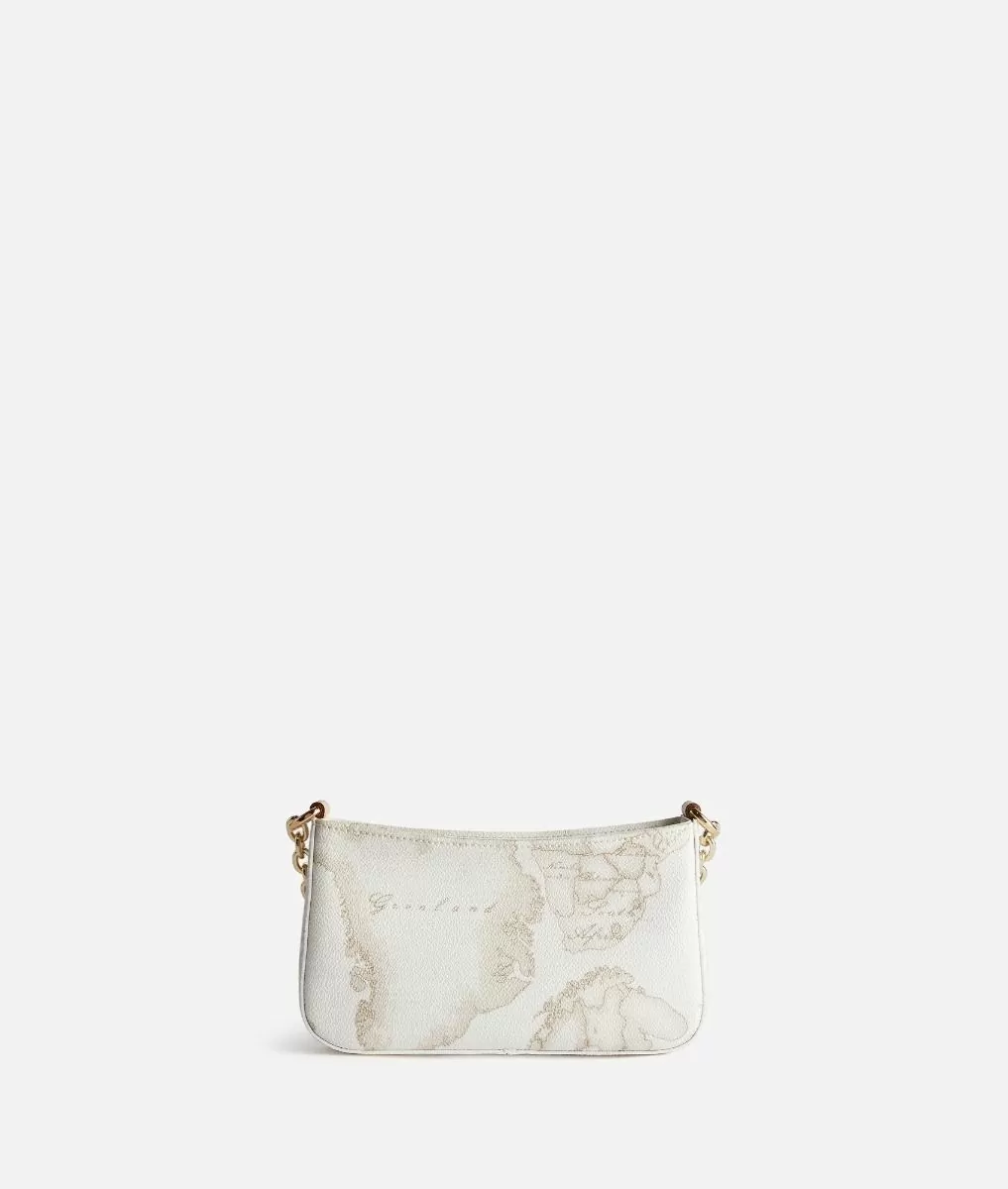 Alviero martini 1a classe Pochette con tracolla in tessuto Geo White Bianca Offerte speciali