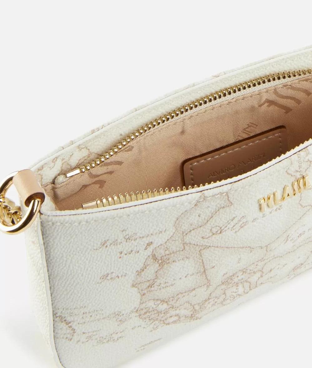 Alviero martini 1a classe Pochette con tracolla in tessuto Geo White Bianca Offerte speciali