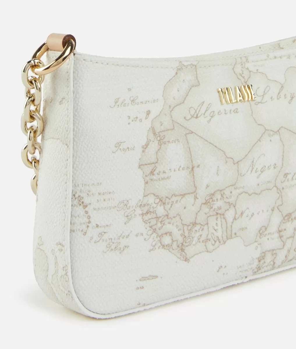 Alviero martini 1a classe Pochette con tracolla in tessuto Geo White Bianca Offerte speciali