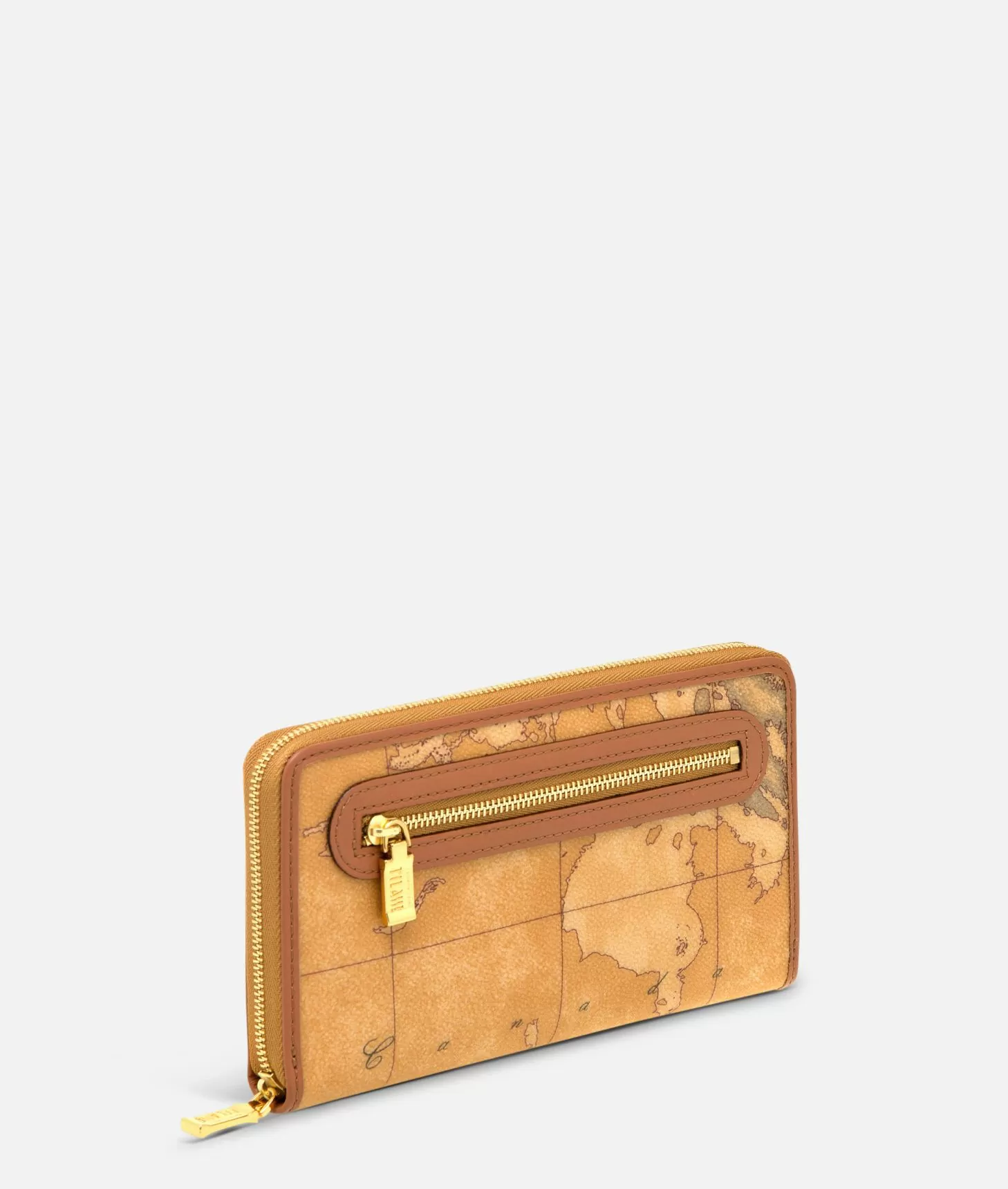 Alviero martini 1a classe Geo Classic Portafogli grande con zip e tasca In vendita