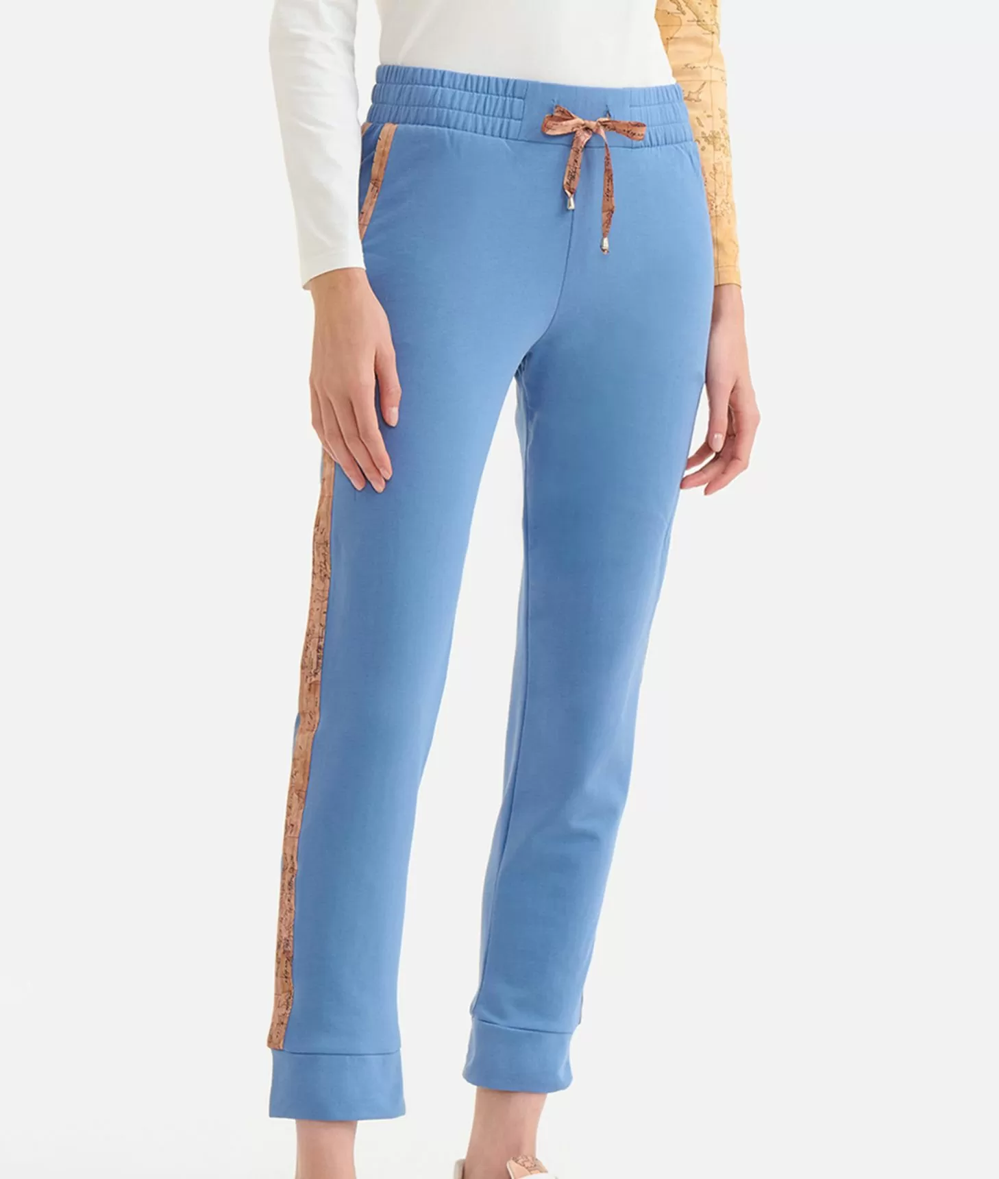 Alviero martini 1a classe Pantaloni in felpa garzata stretch con profili Geo Classic Denim Sconti questo mese