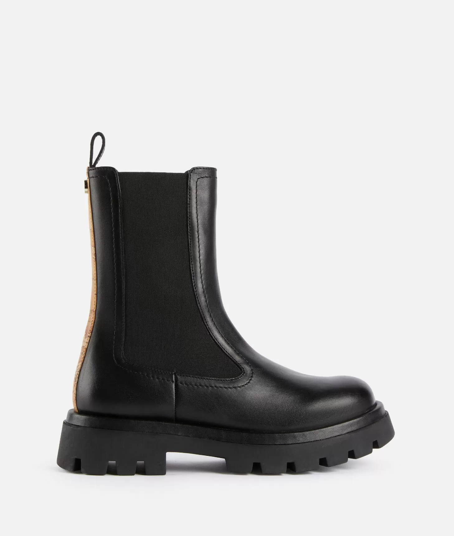 Alviero martini 1a classe Stivaletti in pelle liscia con elastici e bottoncino 1C Neri Vendita