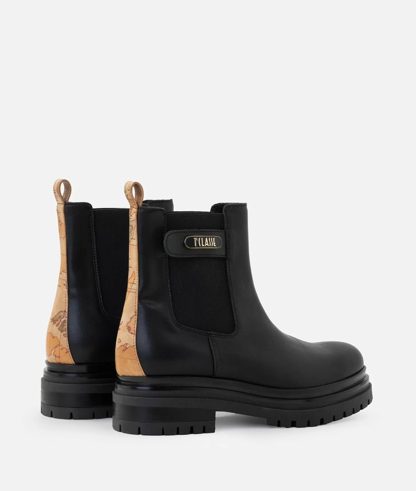 Alviero martini 1a classe Stivaletti beatles in pelle liscia con placchetta 1ᴬ Classe Neri Promozione