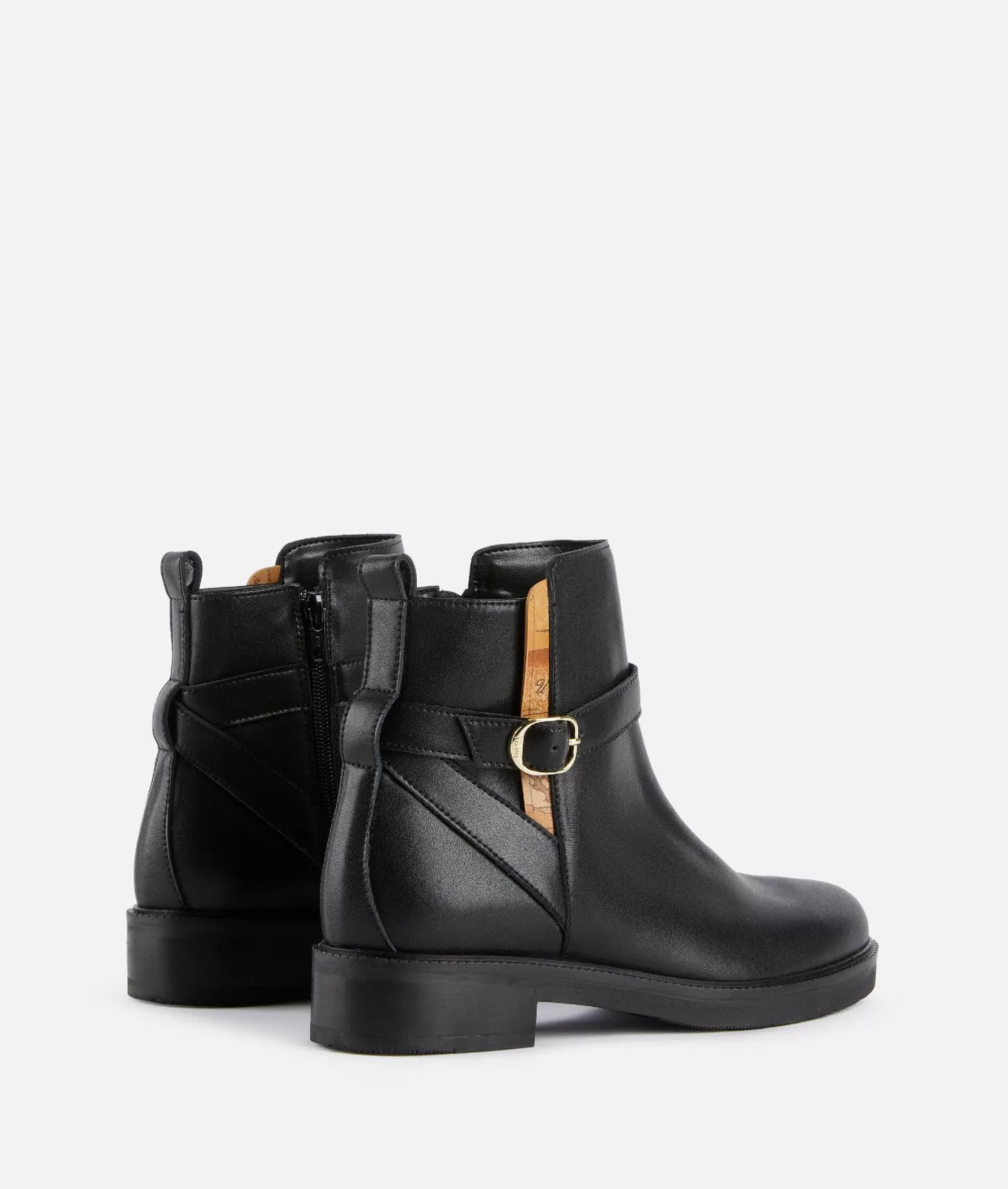 Alviero martini 1a classe Stivaletti beatles in pelle liscia con cinturino Neri Qualità Garantita