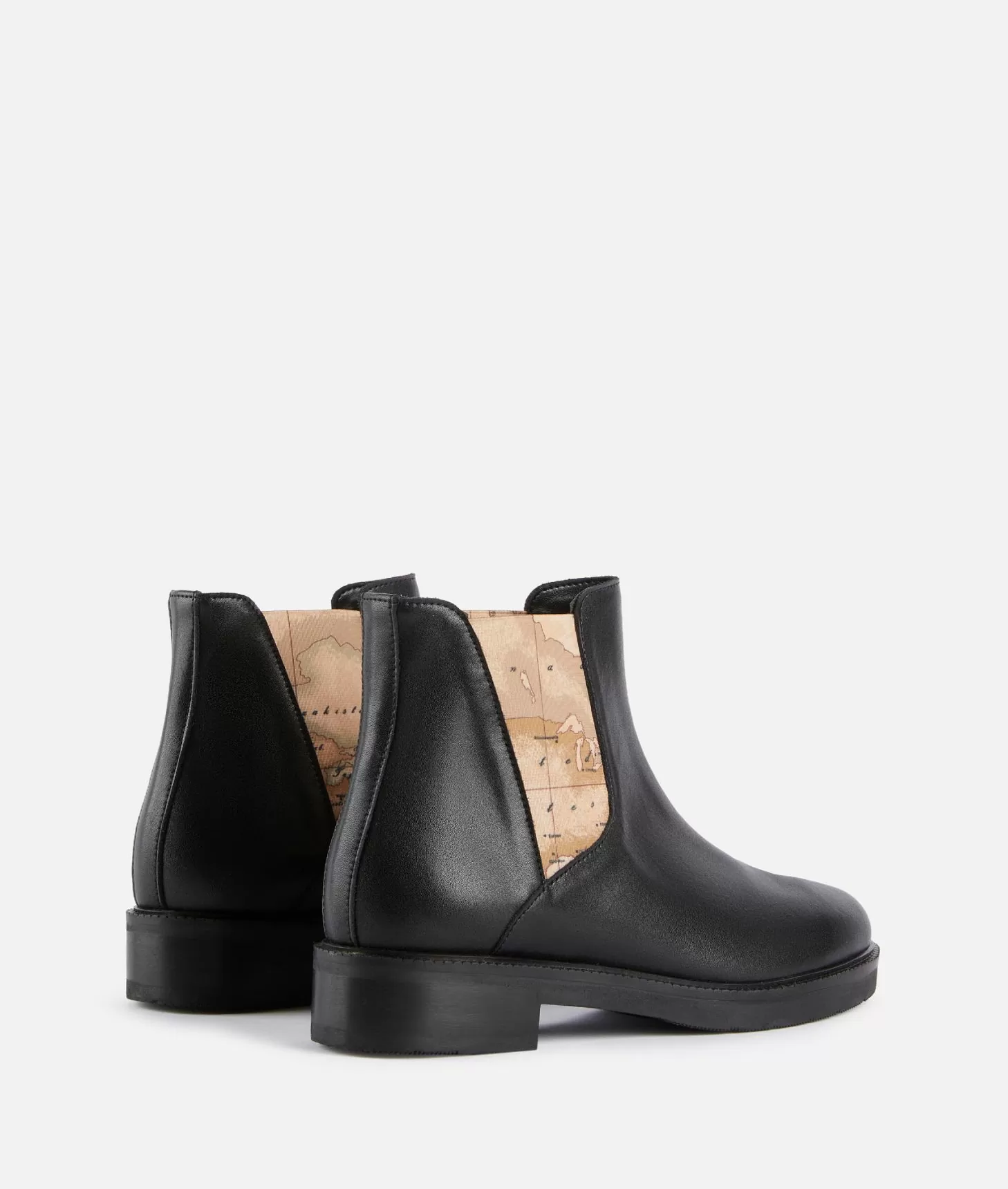 Alviero martini 1a classe Stivaletti beatles in pelle liscia con elastico Geo Classic Neri Acquista Ora