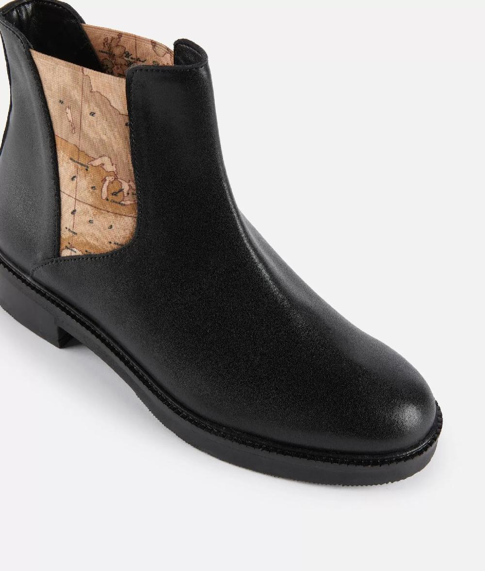 Alviero martini 1a classe Stivaletti beatles in pelle liscia con elastico Geo Classic Neri Acquista Ora