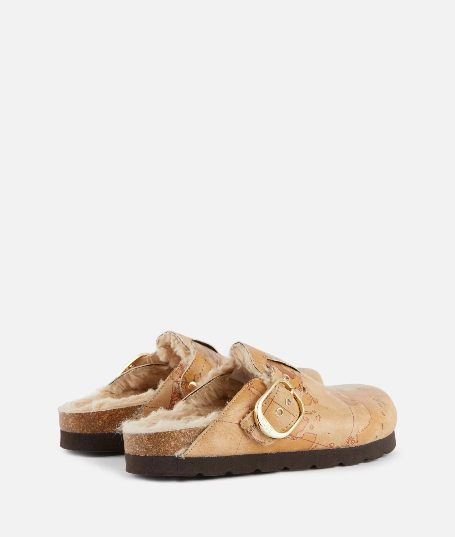 Alviero martini 1a classe Sabot con ecopelliccia in eco nappa stampa Geo Classic Promozione Limitata