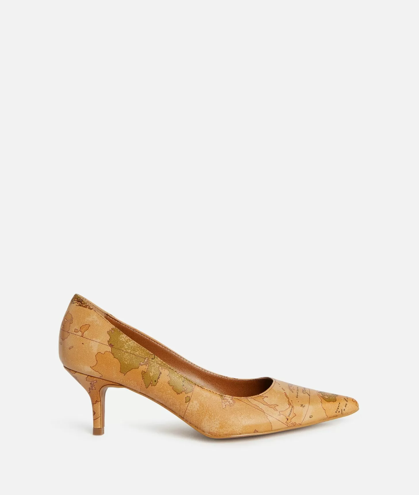 Alviero martini 1a classe Décolleté in nappa con tacco basso stampa Geo Classic