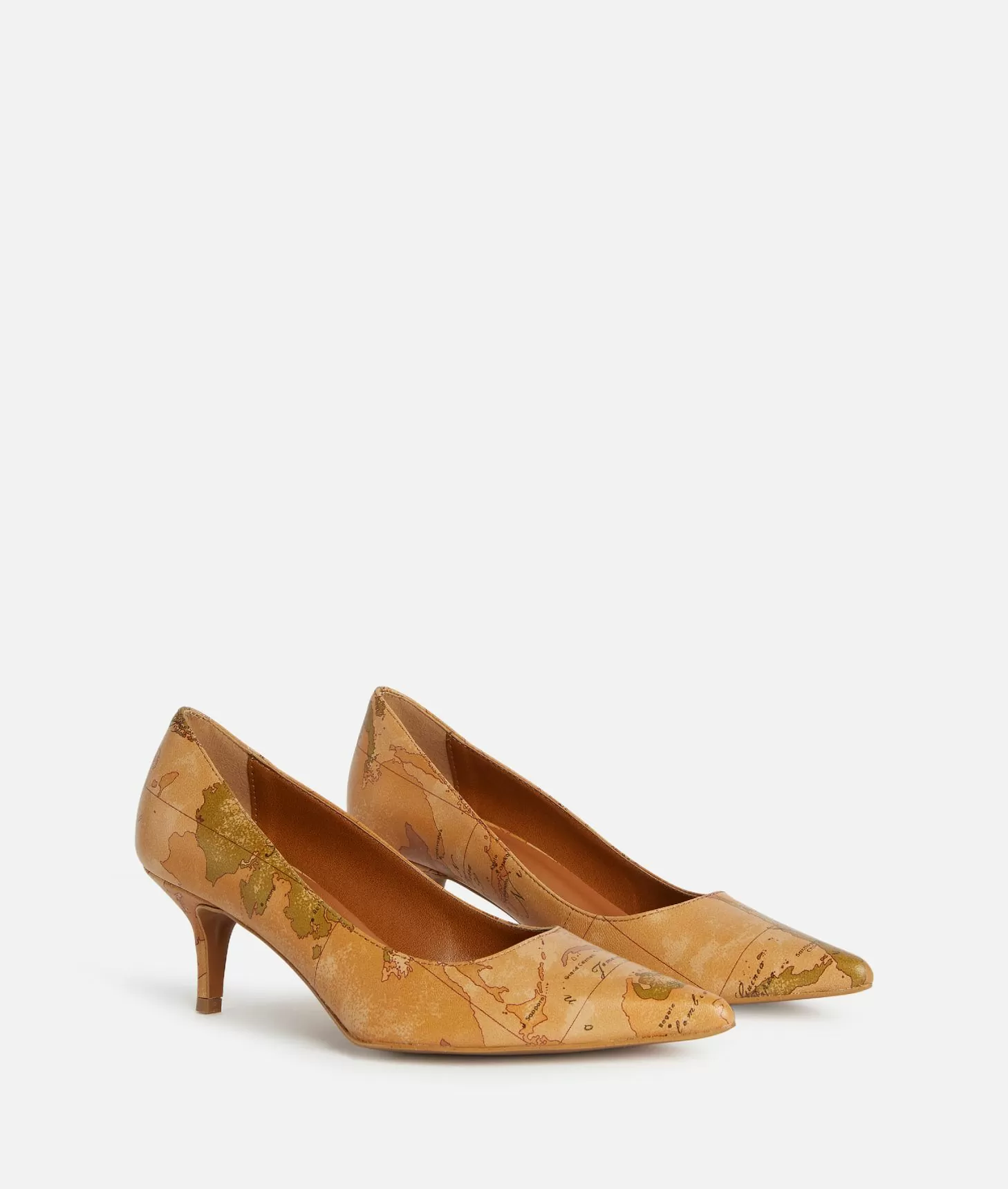 Alviero martini 1a classe Décolleté in nappa con tacco basso stampa Geo Classic Shopping Online