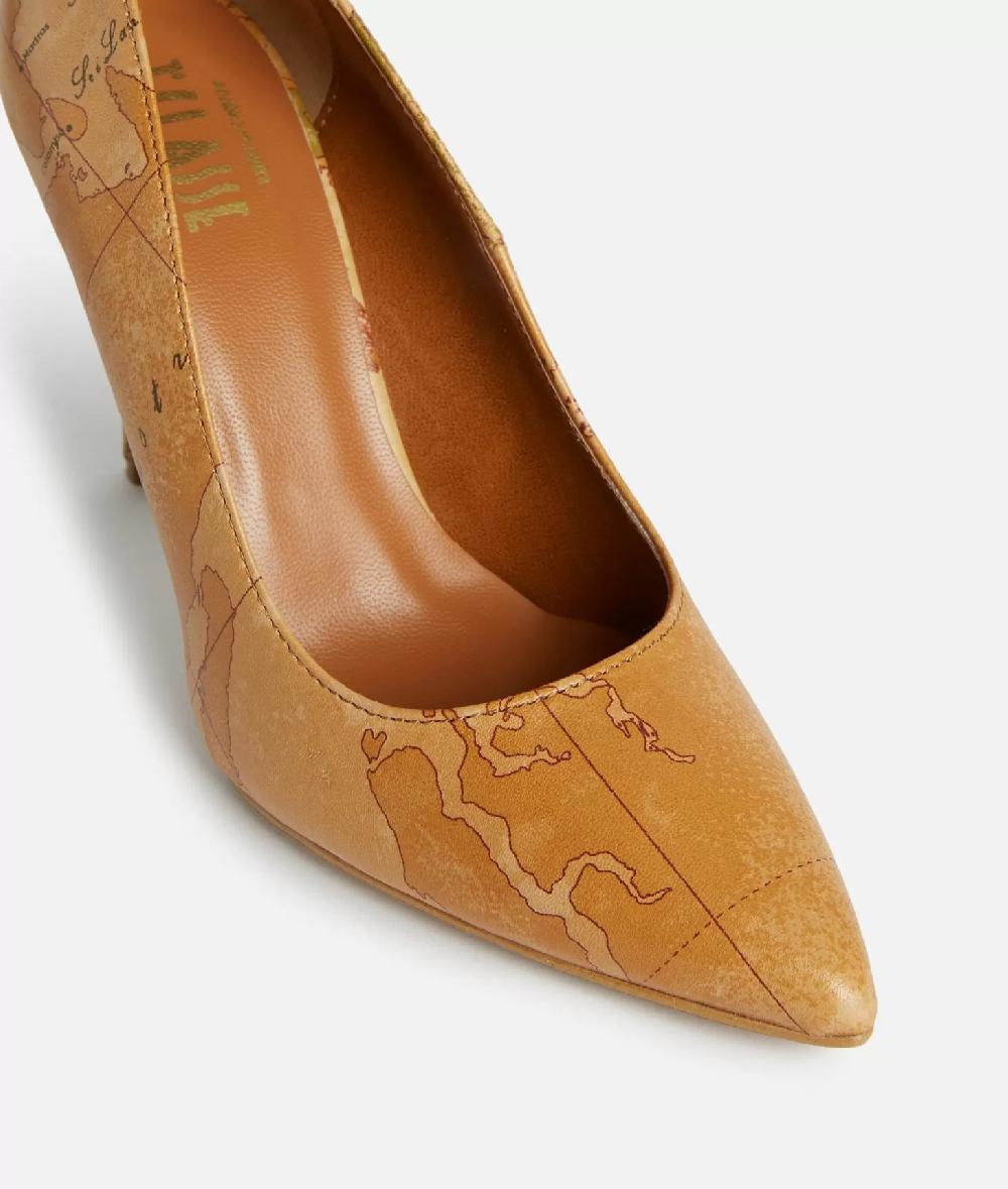 Alviero martini 1a classe Décolleté in nappa con tacco alto stampa Geo Classic Prezzo Ridotto