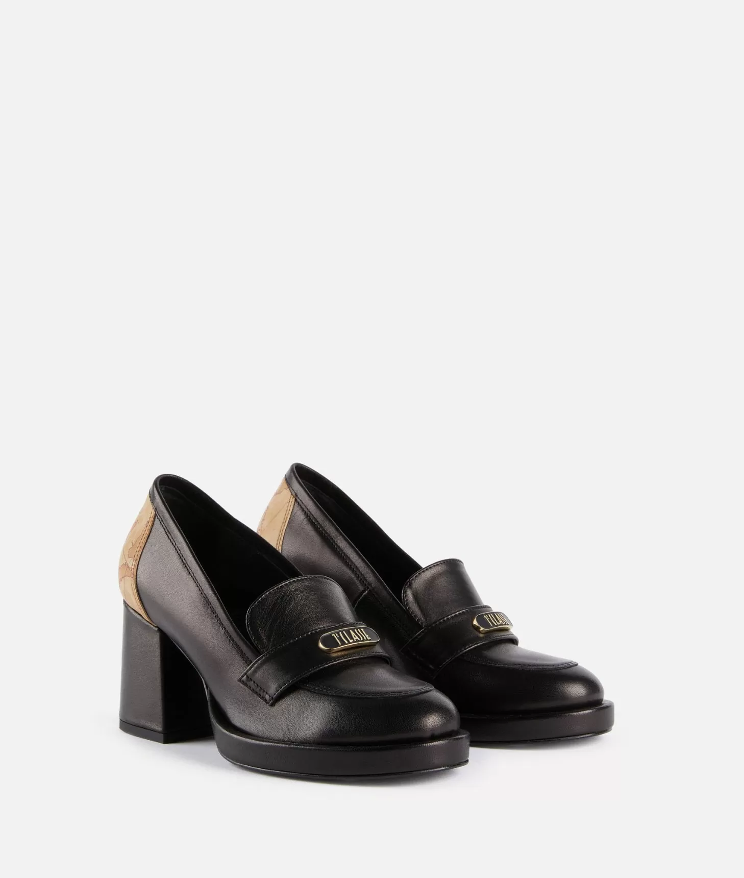 Alviero martini 1a classe Mocassini alti in nappa liscia con placchetta 1ᴬ Classe Neri Sconto