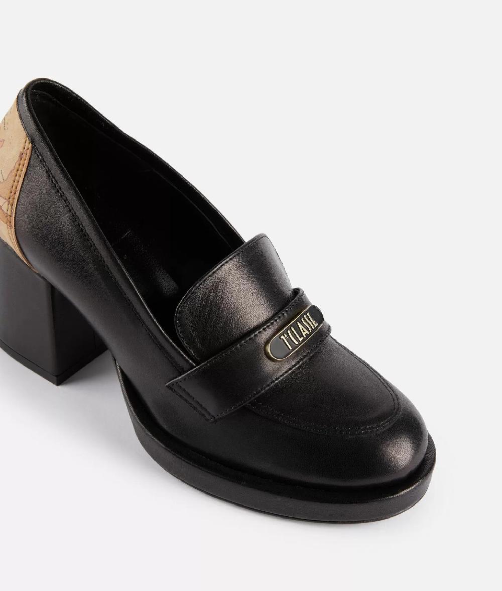 Alviero martini 1a classe Mocassini alti in nappa liscia con placchetta 1ᴬ Classe Neri Sconto