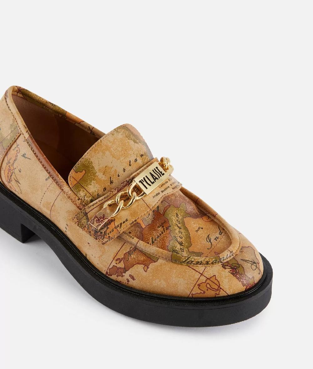 Alviero martini 1a classe Mocassini con morsetto in eco nappa stampa Geo Classic Outlet