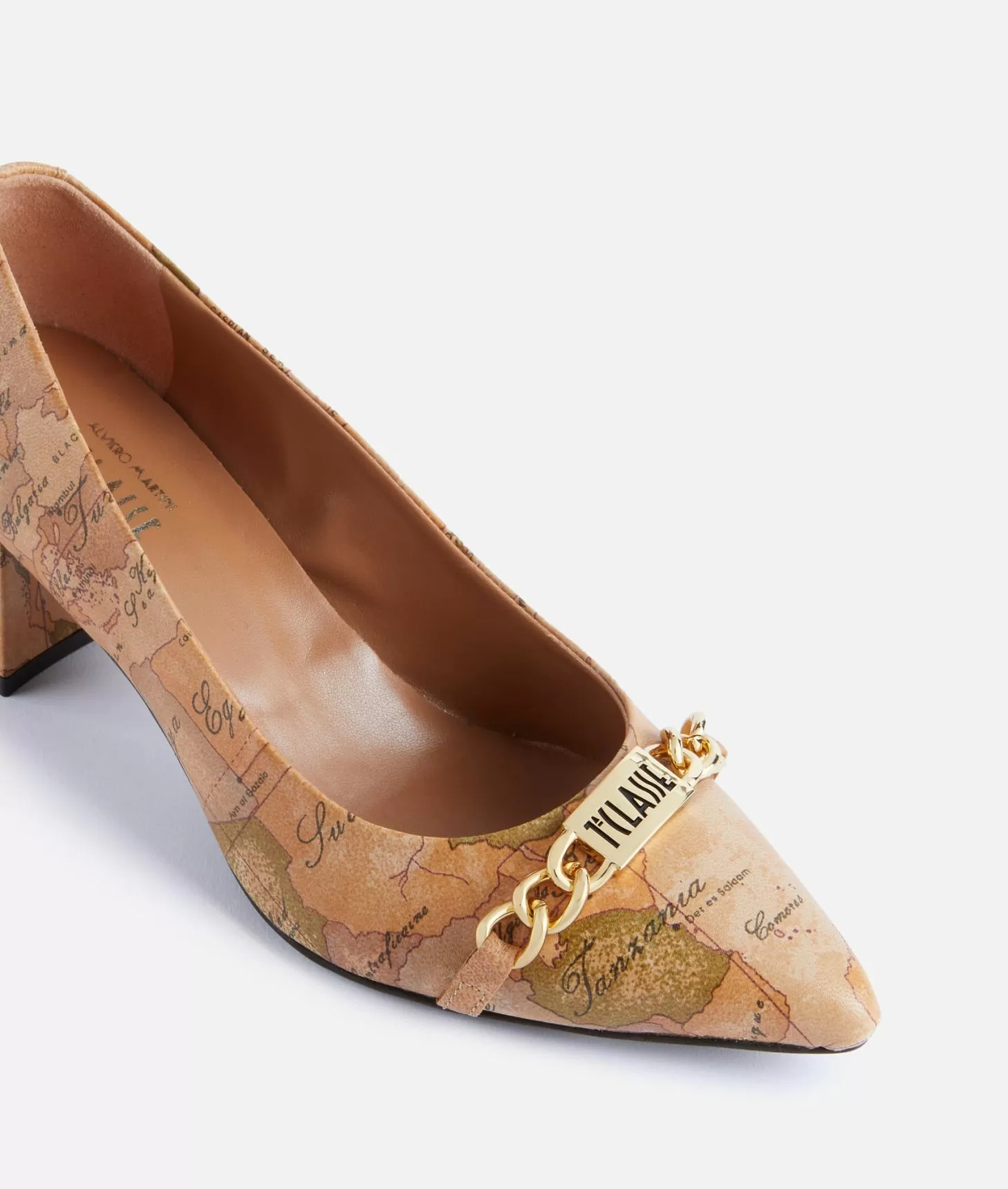 Alviero martini 1a classe Décolleté in nappa con morsetto 1ᴬ Classe Geo Classic Saldi