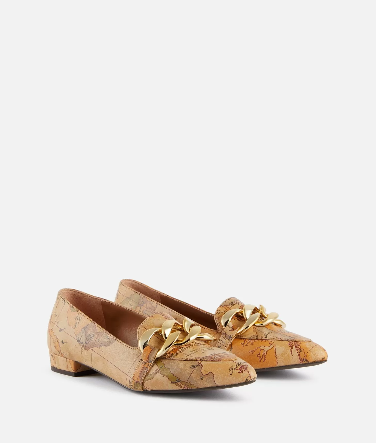 Alviero martini 1a classe Mocassini in eco nappa con maxi catena Geo Classic Offerte