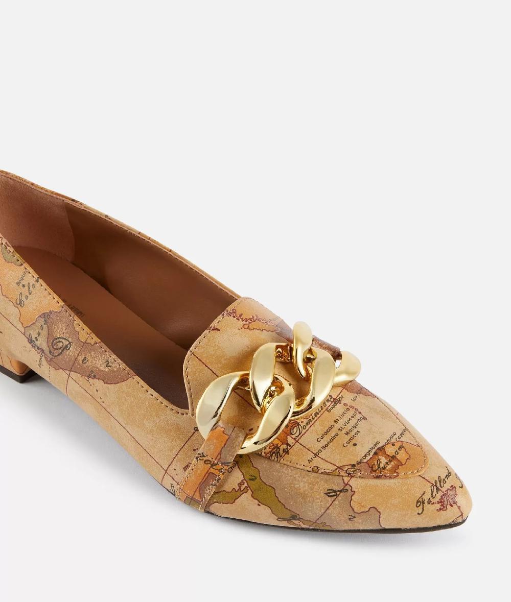 Alviero martini 1a classe Mocassini in eco nappa con maxi catena Geo Classic Offerte