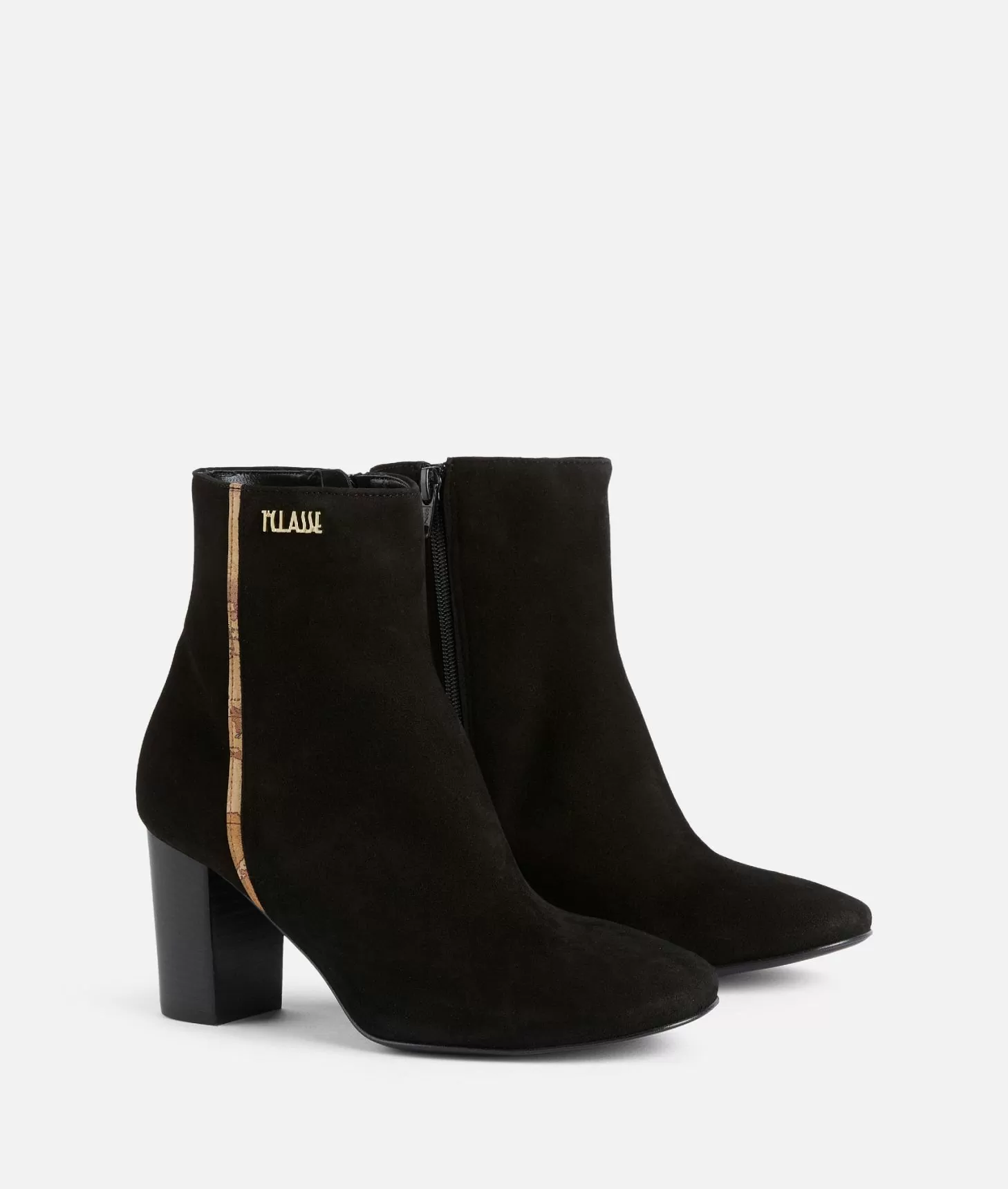 Alviero martini 1a classe Tronchetti in pelle scamosciata con logo 1ᴬ Classe Neri Spedizione gratuita