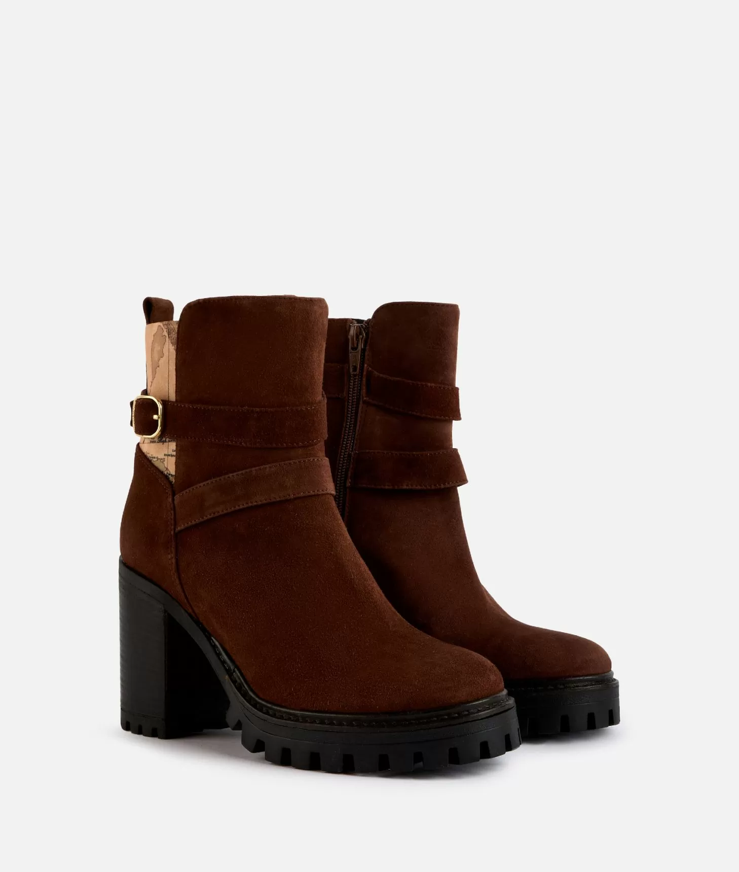 Alviero martini 1a classe Tronchetti in pelle scamosciata con elastici Geo Classic Castagna Negozio online di fabbrica