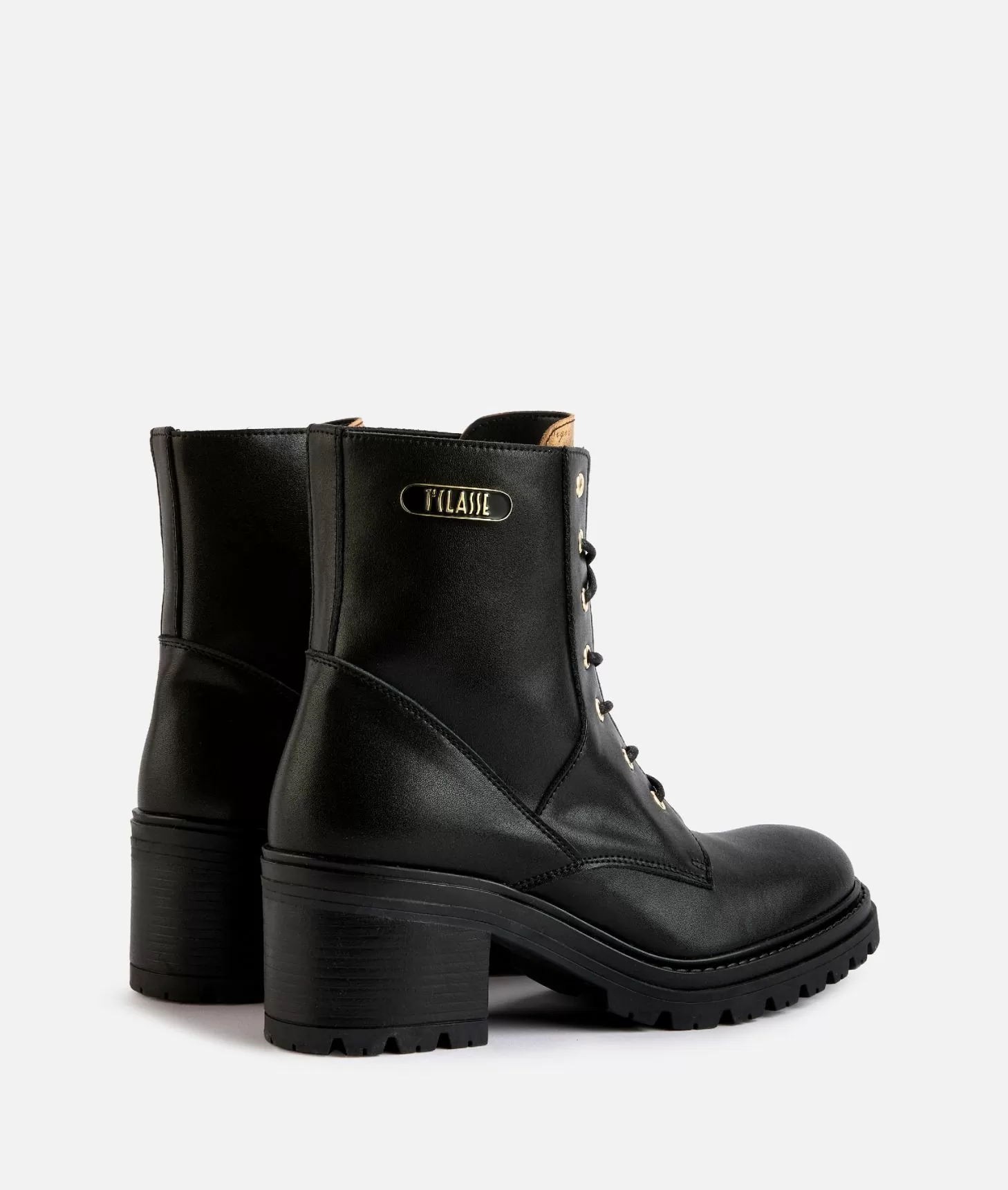 Alviero martini 1a classe Anfibi in pelle liscia con placchetta 1ᴬ Classe Neri Black Friday