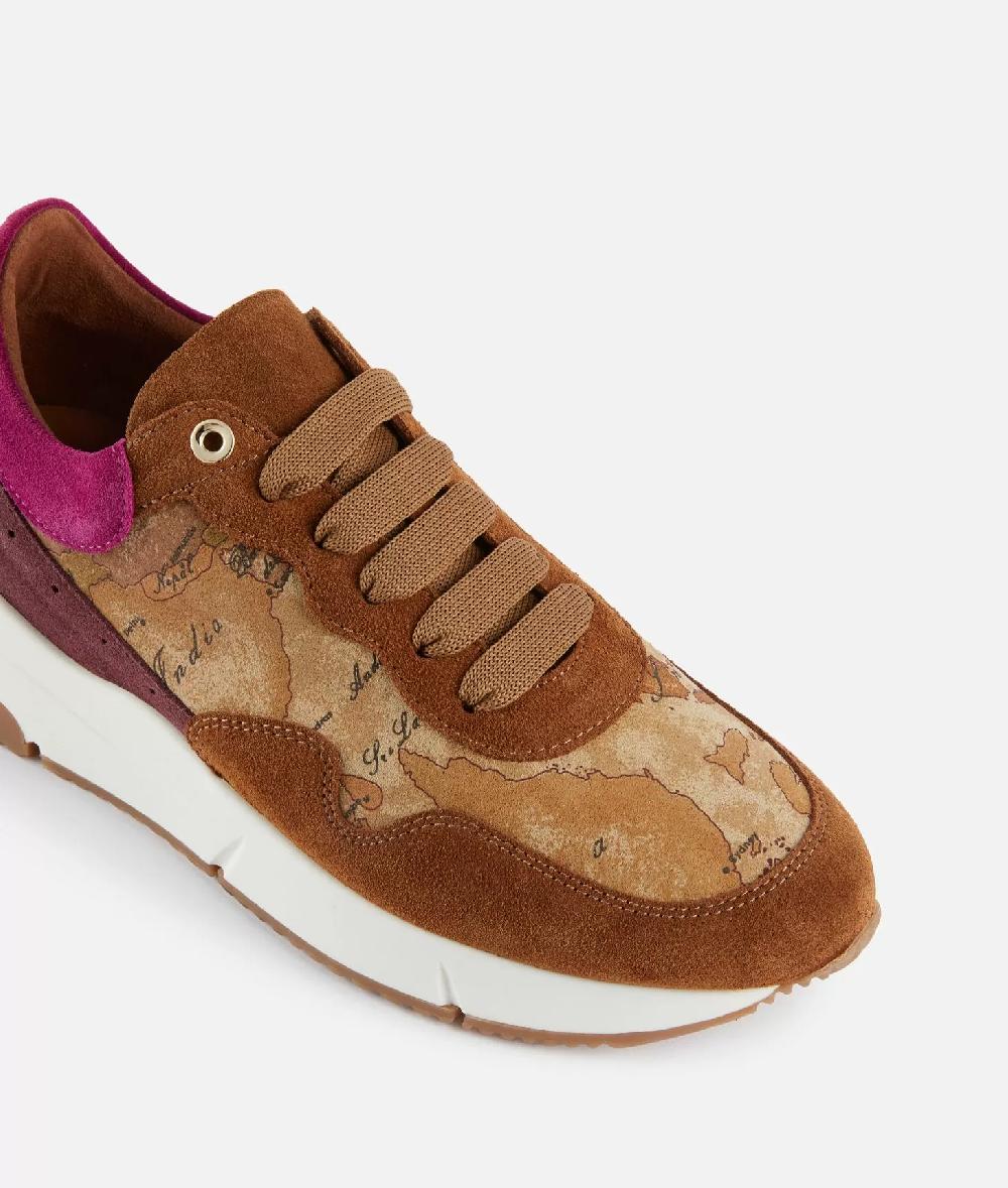 Alviero martini 1a classe Running in pelle scamosciata e tessuto nabuk Geo Classic Cuoio Offerta Pasqua