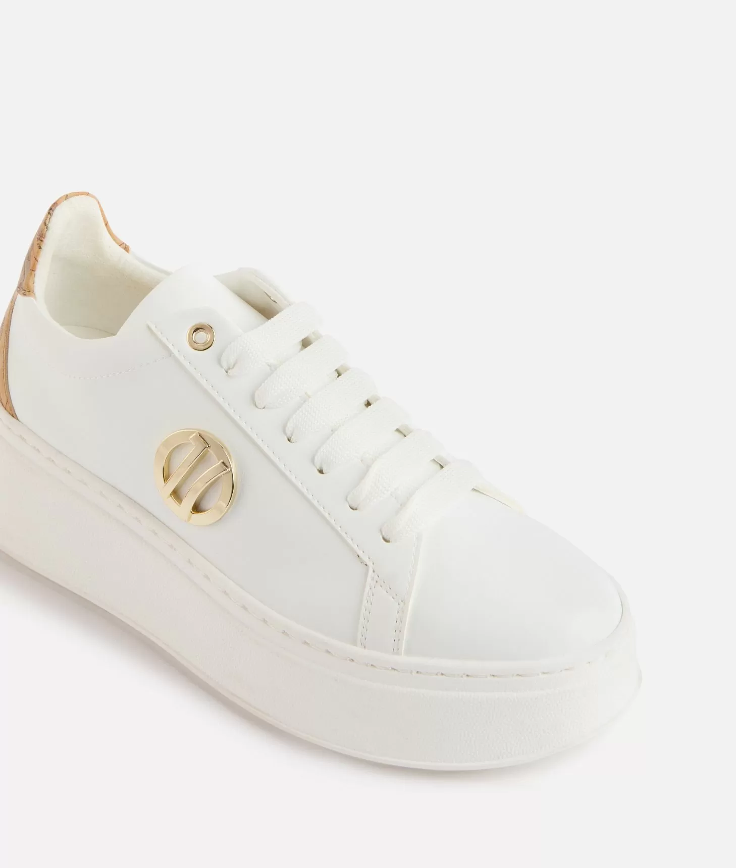 Alviero martini 1a classe Sneakers zeppate in eco nappa con dettaglio 1C Bianche Nuovi prodotti