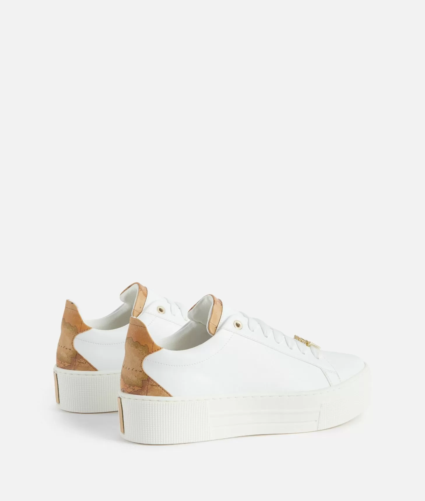 Alviero martini 1a classe Sneakers in eco nappa con passalaccio 1ᴬ Classe Bianche Liquidazione