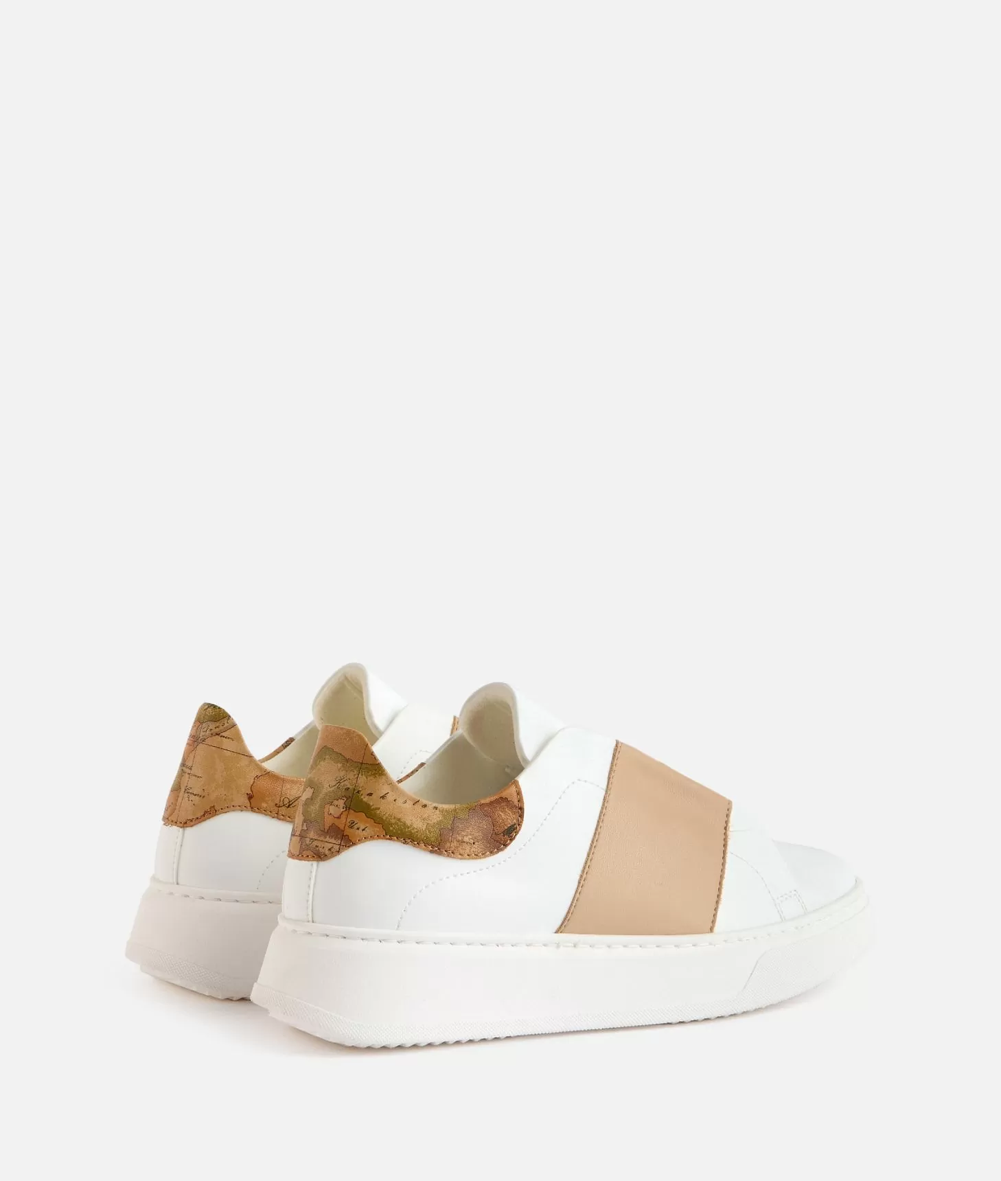 Alviero martini 1a classe Sneakers in eco nappa con logo 1C strass Bianche Sconti VIP