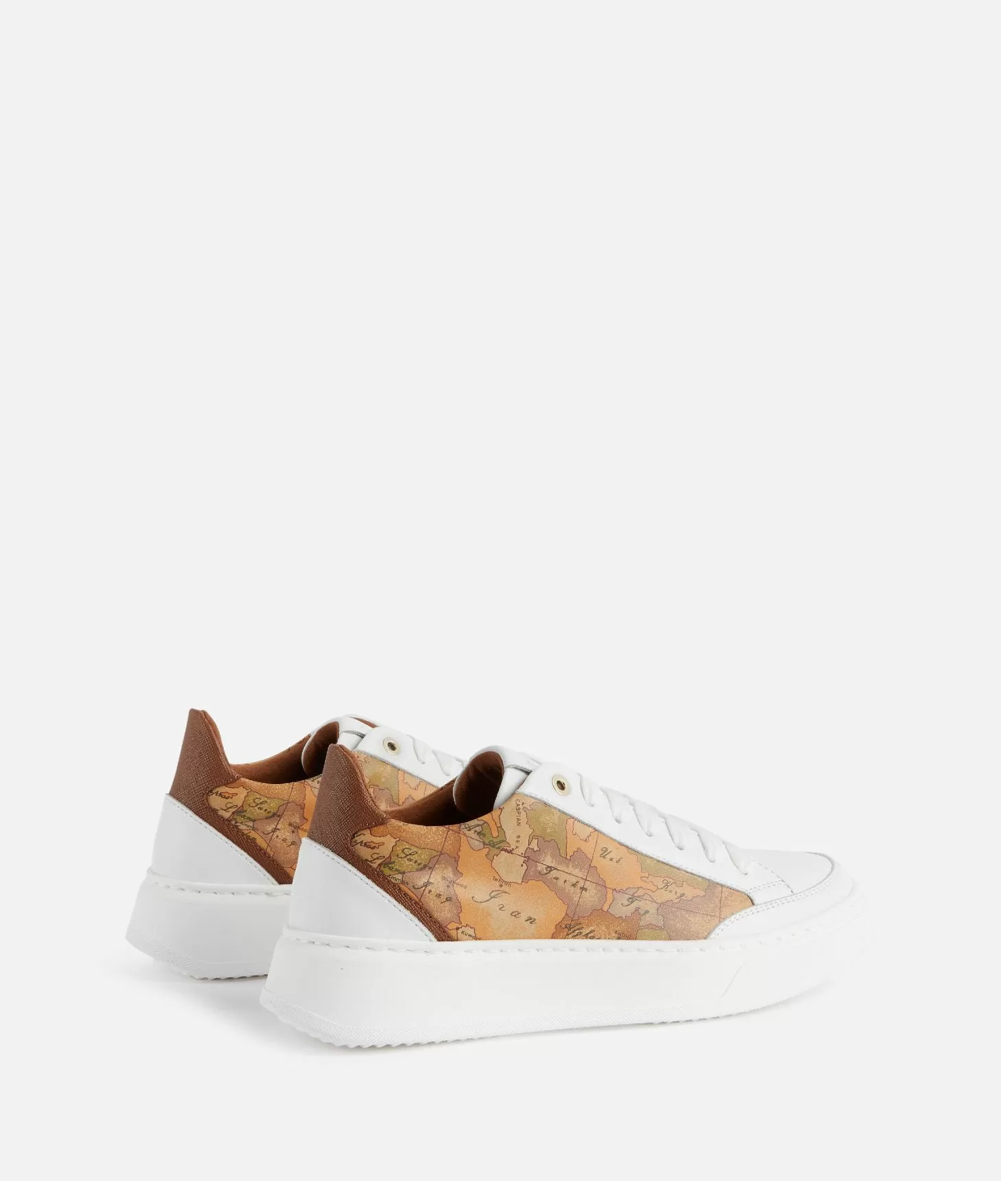 Alviero martini 1a classe Sneakers in pelle liscia con inserti Geo Classic e Saffiano Bianche Super Saving Price