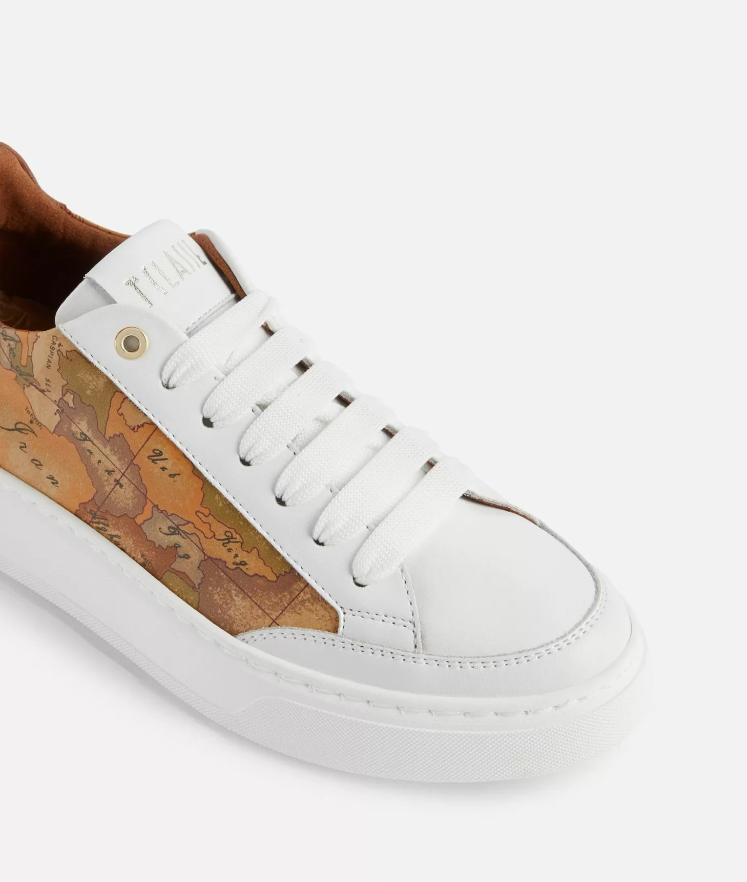 Alviero martini 1a classe Sneakers in pelle liscia con inserti Geo Classic e Saffiano Bianche Super Saving Price