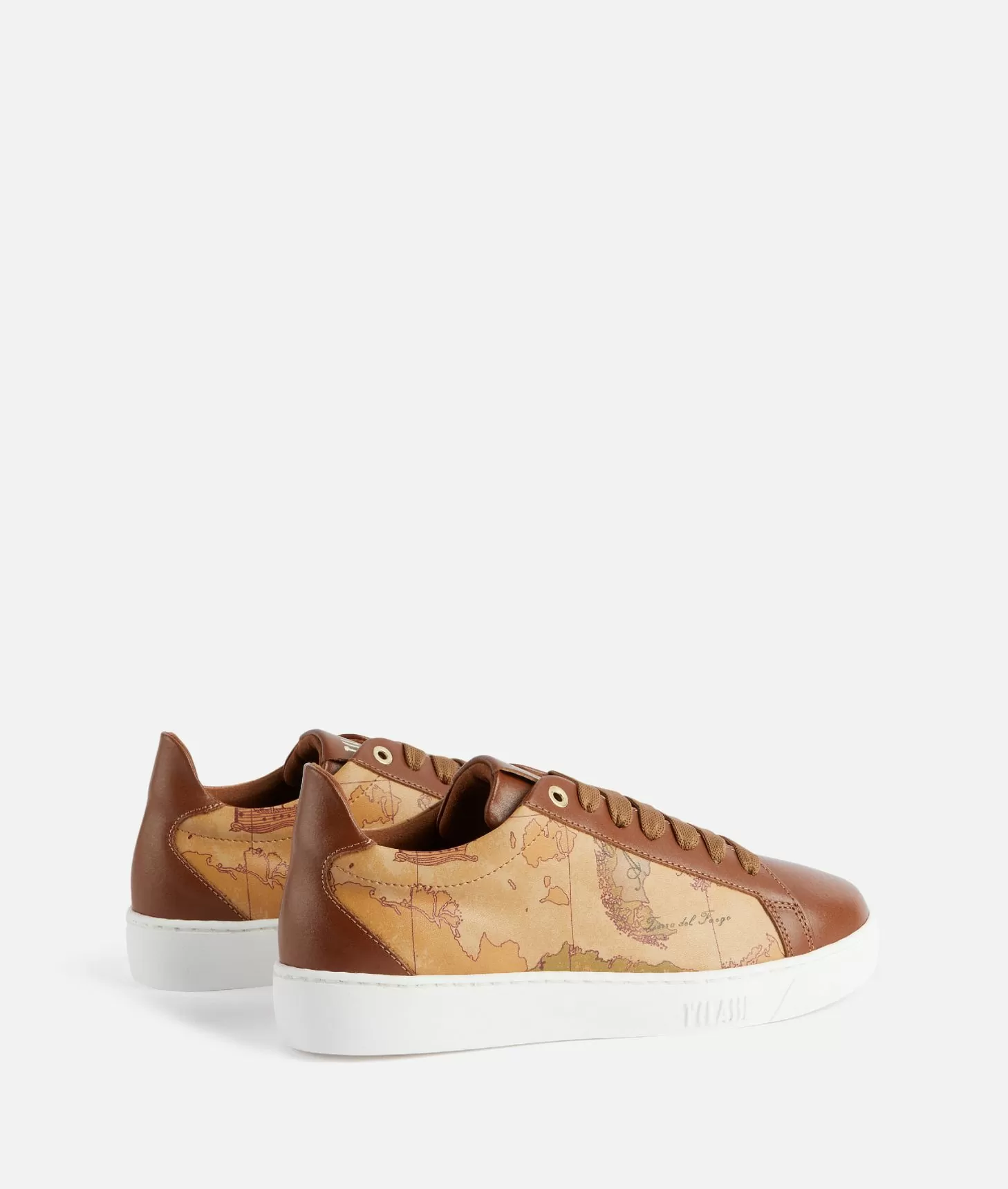 Alviero martini 1a classe Sneakers in pelle liscia ed eco nappa Geo Classic Castagna Ultimi due giorni