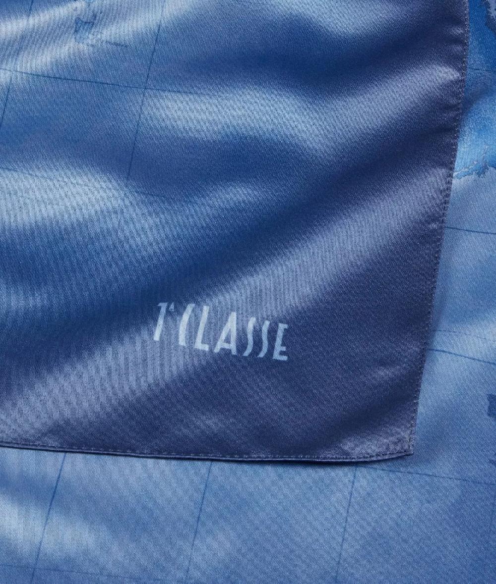 Alviero martini 1a classe Foulard Geo Sfumato 90x90 Blu Navy Offerta speciale della fabbrica