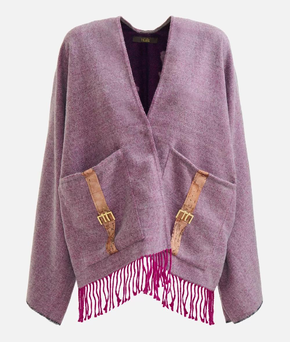 Alviero martini 1a classe Mantella con tasche e fibbia 1C Grigio Medio Convenienza