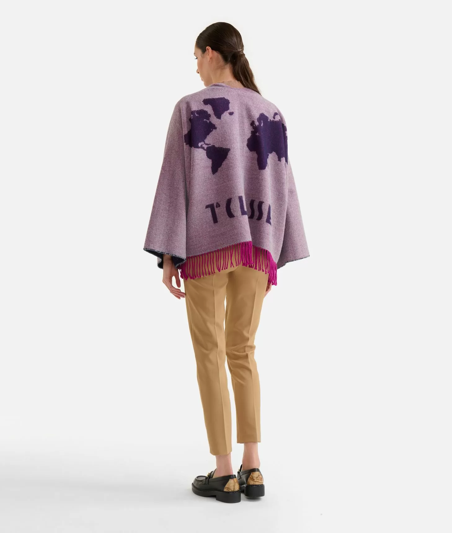 Alviero martini 1a classe Mantella con tasche e fibbia 1C Grigio Medio Convenienza