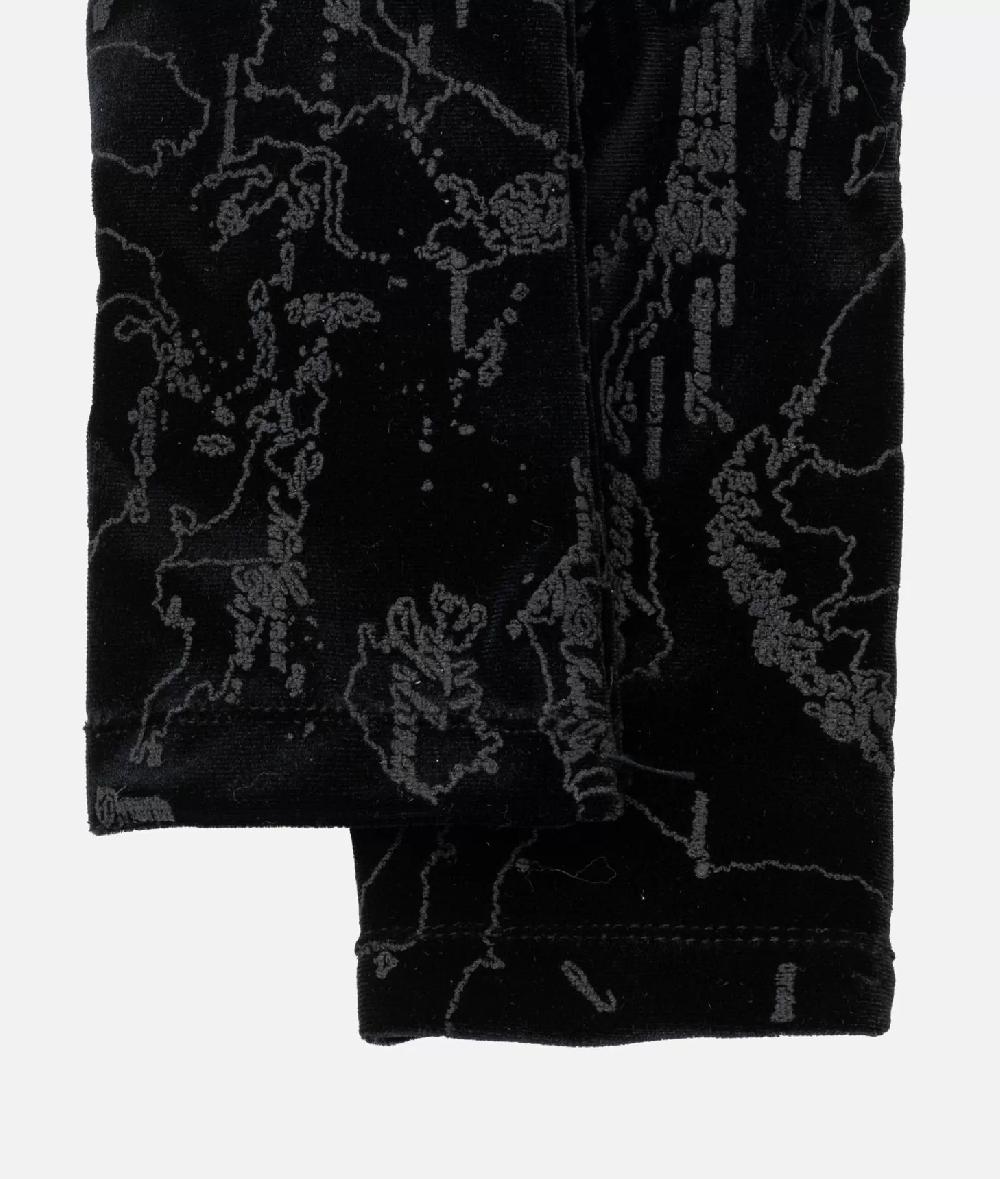 Alviero martini 1a classe Guanti donna in velluto Geo Filetto Neri Saldi Di Fabbrica