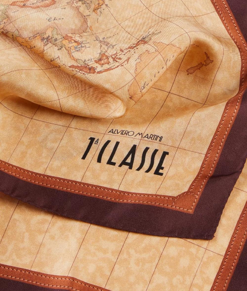 Alviero martini 1a classe Foulard Geo Classic 50x50 Burgundy Negozio