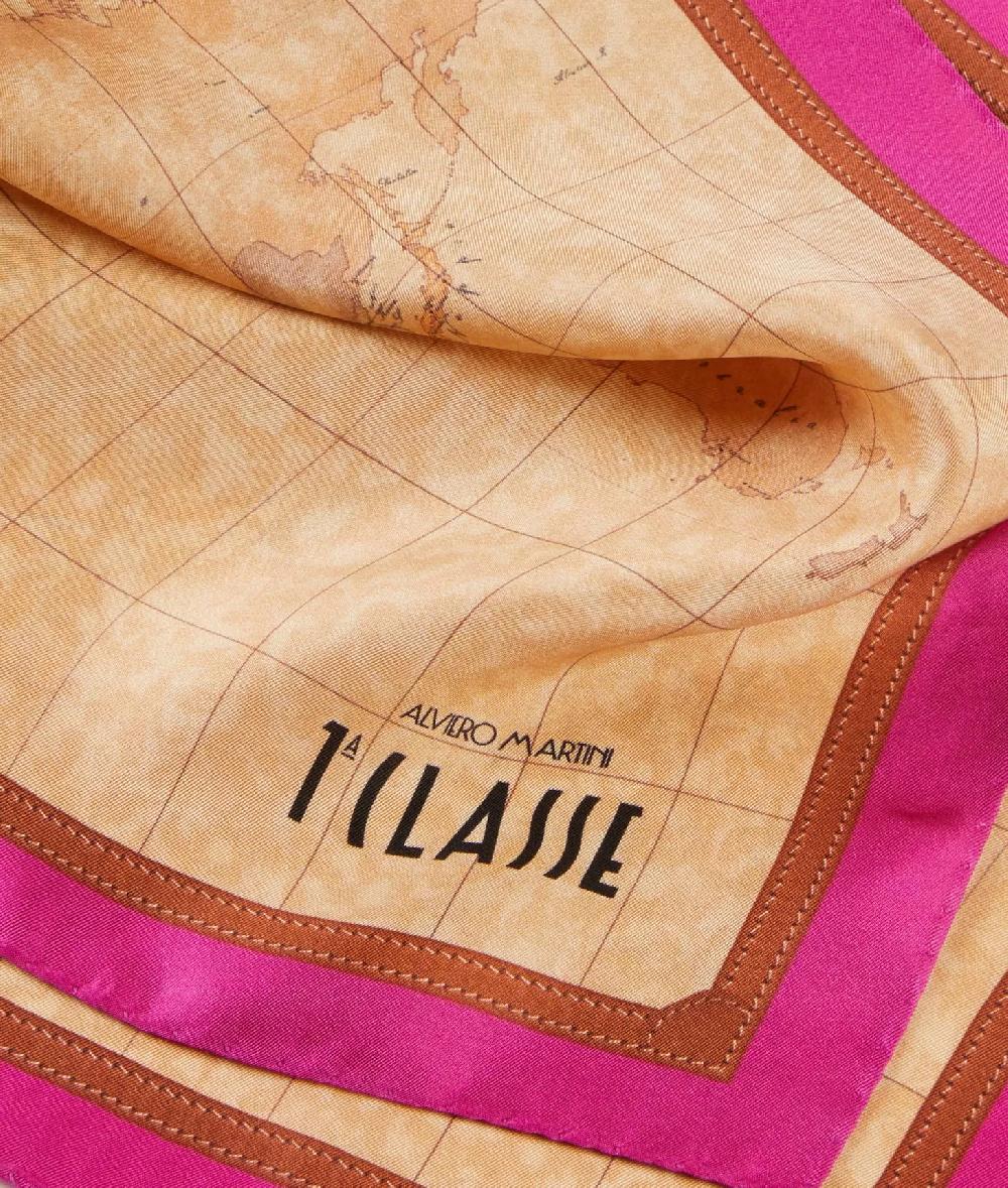 Alviero martini 1a classe Foulard Geo Classic 50x50 Ciclamino In Saldo