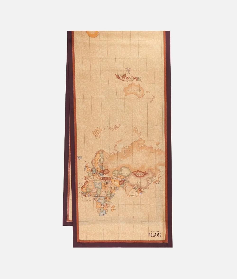 Alviero martini 1a classe Sciarpa Geo Classic 45x180 Burgundy Offerta speciale