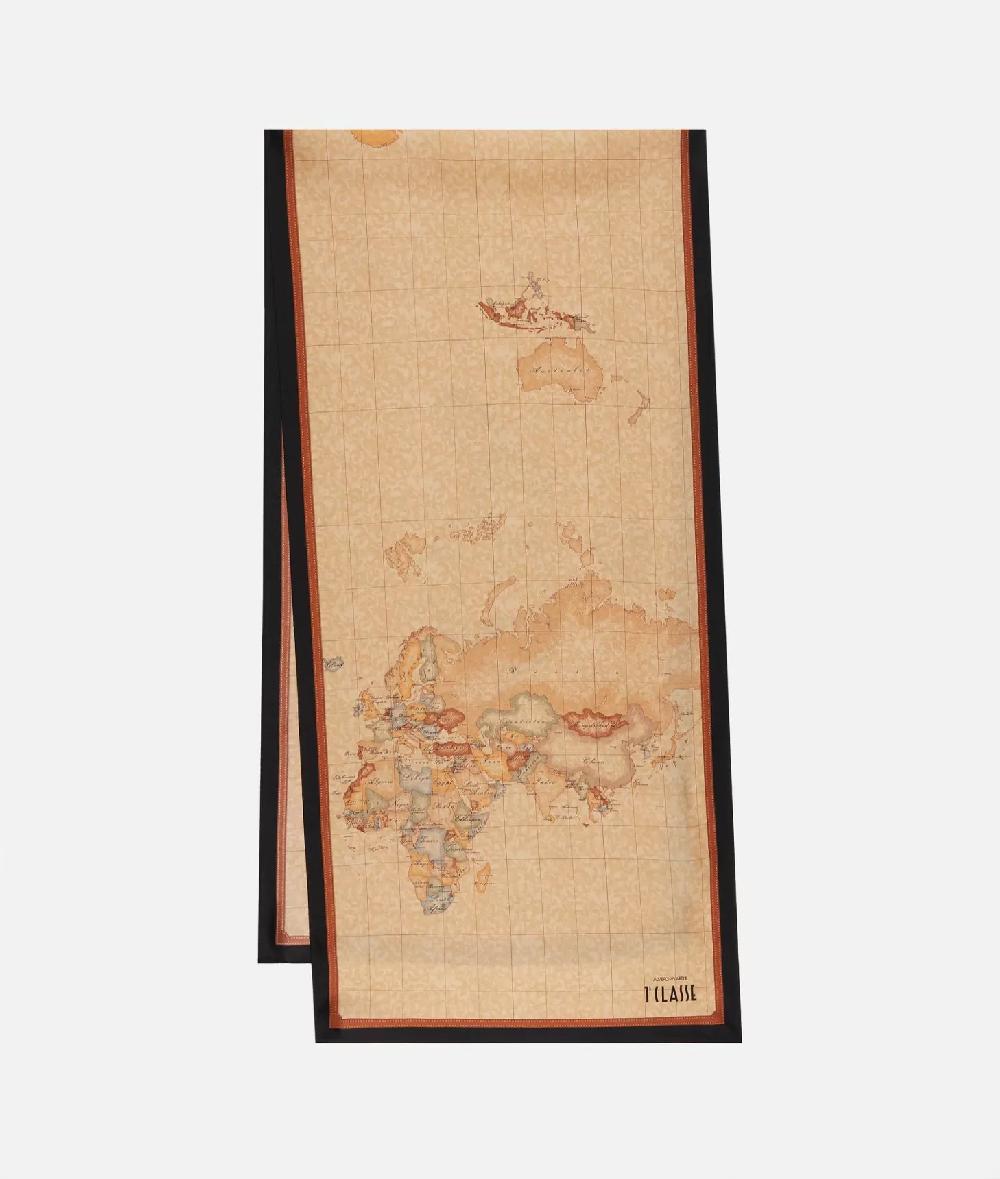 Alviero martini 1a classe Sciarpa Geo Classic 45x180 Nera Fornitura limitata