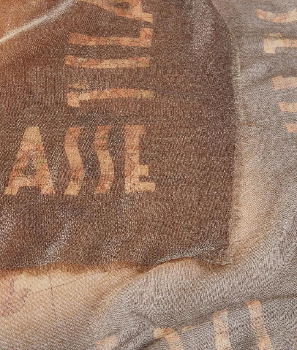 Alviero martini 1a classe Stola con logo sfumato 140x140 Taupe Black Friday