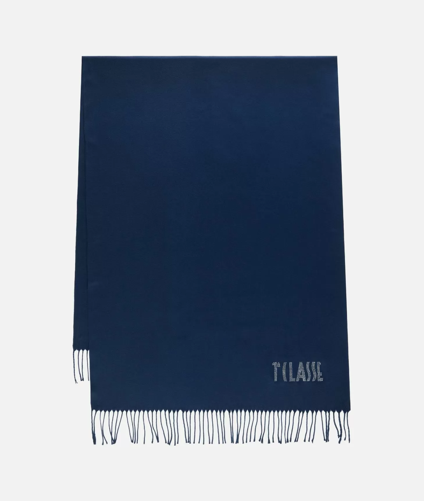 Alviero martini 1a classe Stola con logo in strass 72x175 Blu Navy Smaltimento dello stoccaggio