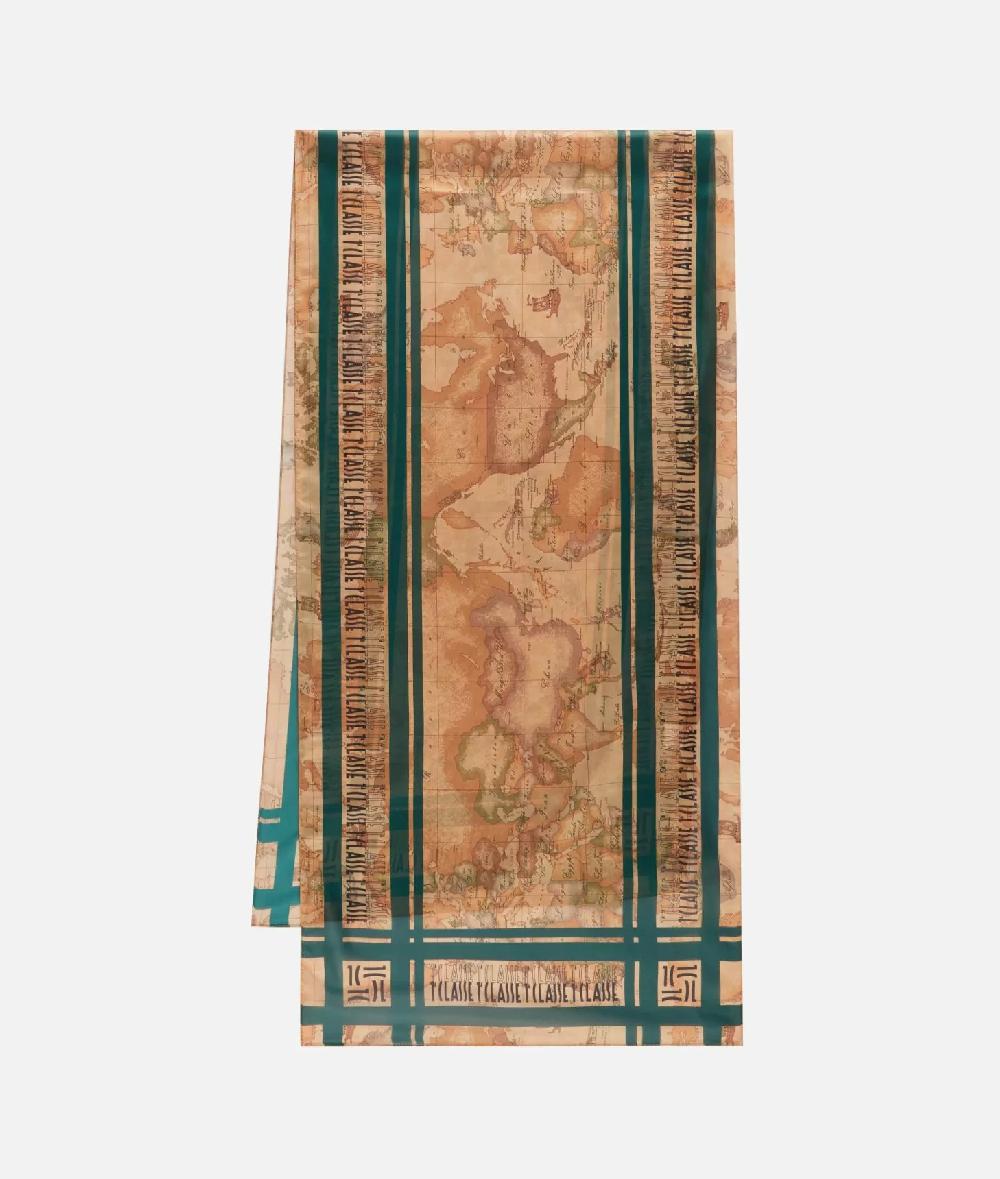 Alviero martini 1a classe Sciarpa con loghi in cornice 48x180 Giada Latest fashion