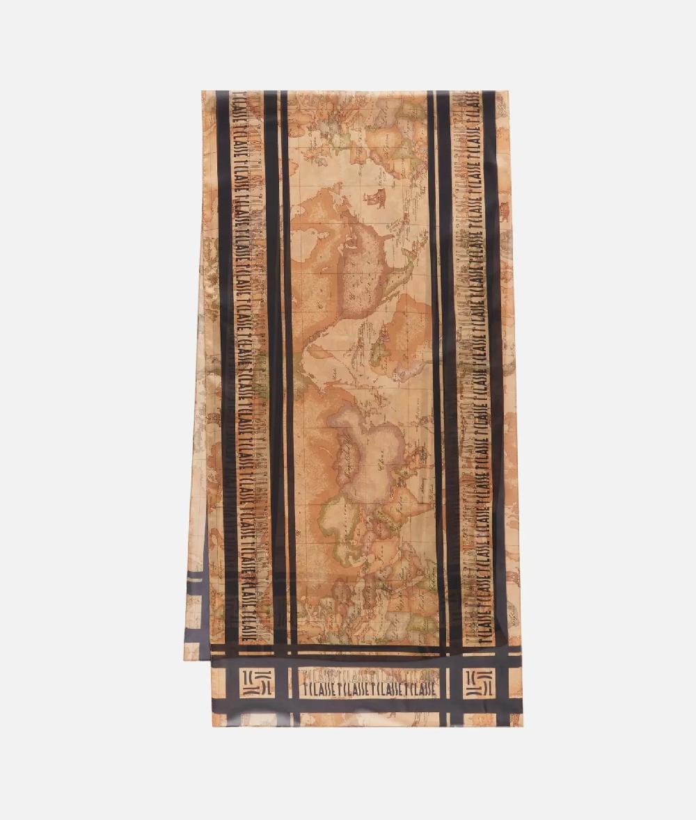 Alviero martini 1a classe Sciarpa con loghi in cornice 48x180 Nera Lightning offer