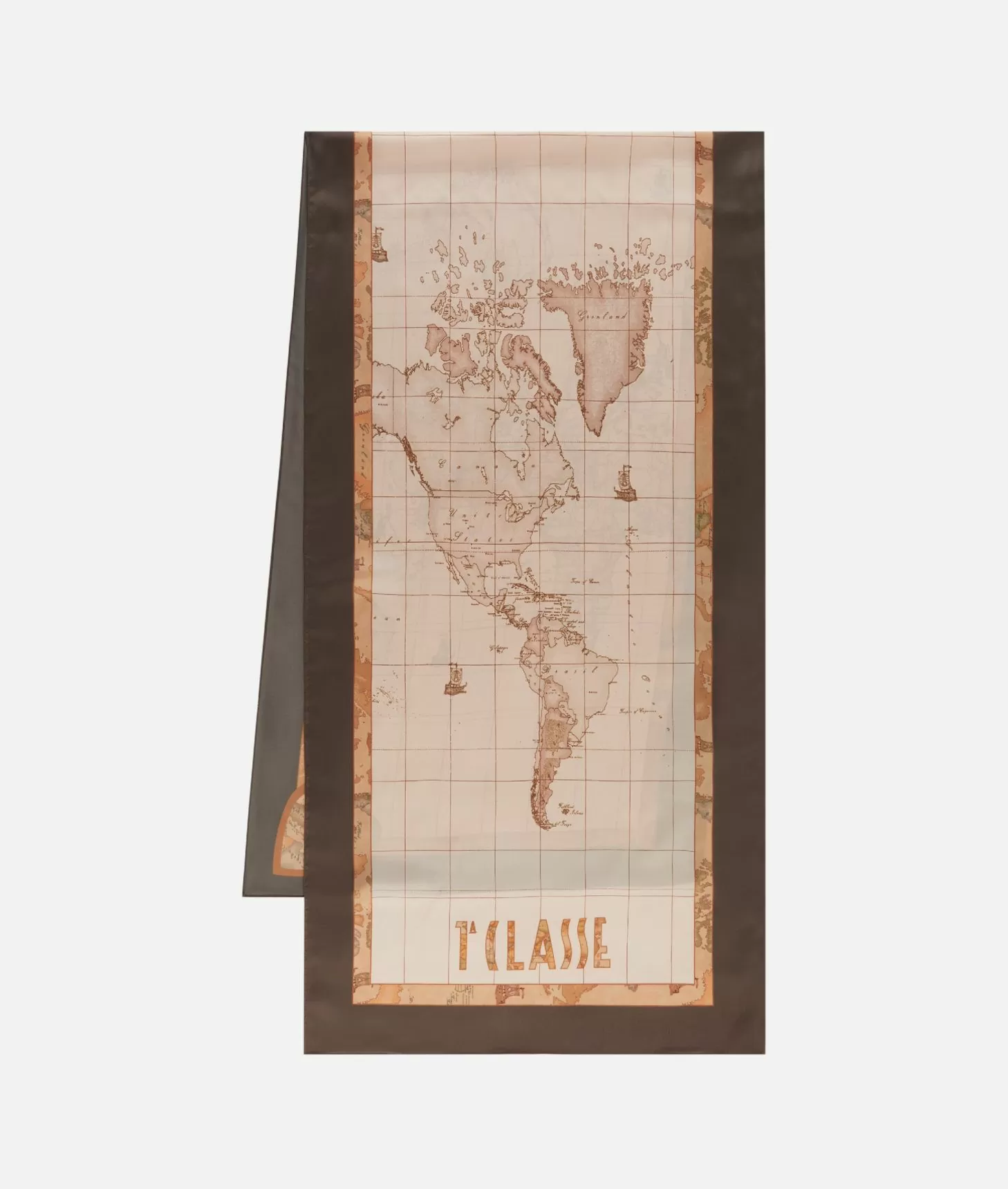 Alviero martini 1a classe Sciarpa Geo Cuori 48x180 Kaki Sconti VIP