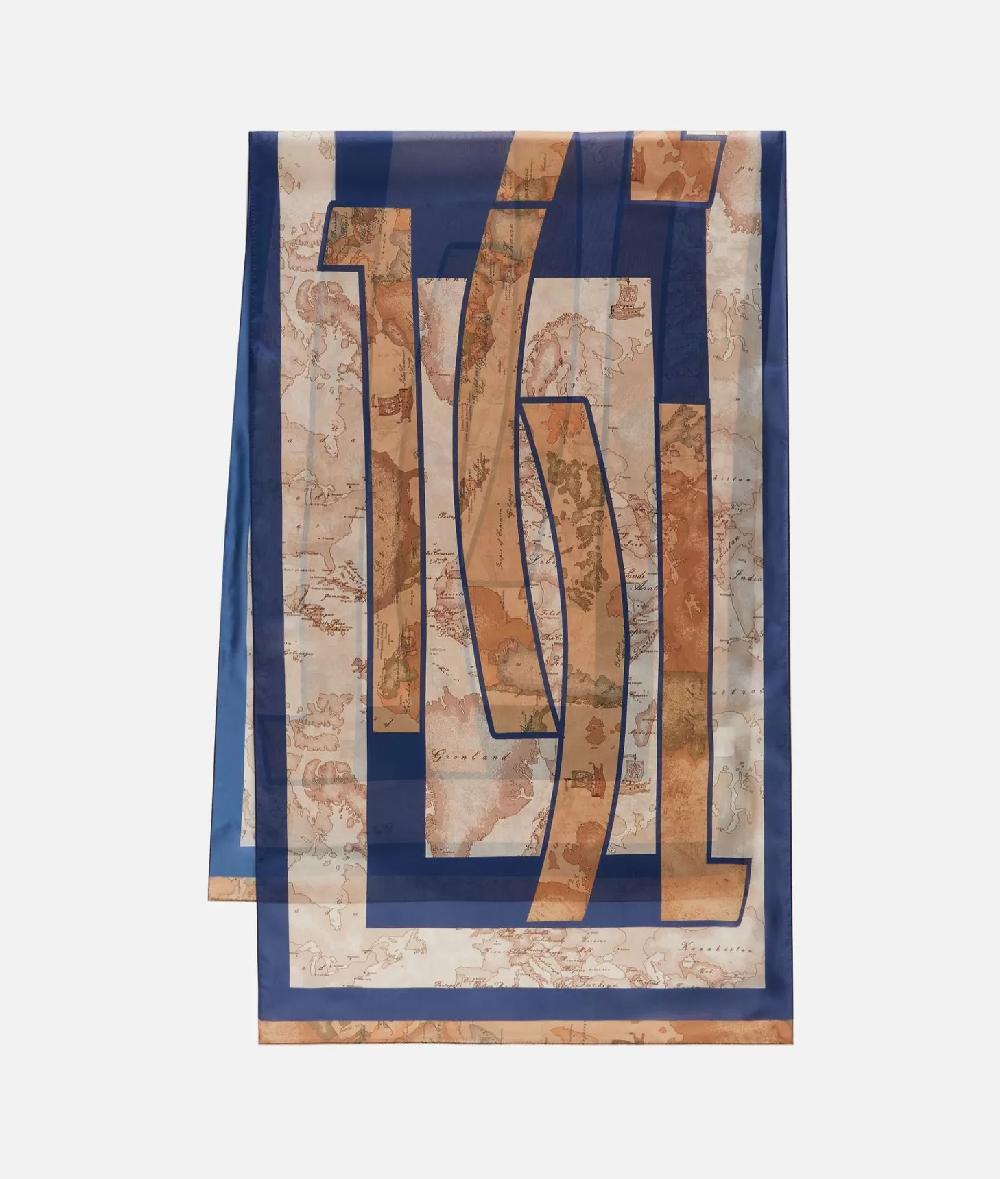 Alviero martini 1a classe Sciarpa con gioiello 1C Mirror 48x150 Blu Navy ACQUISTA ORA