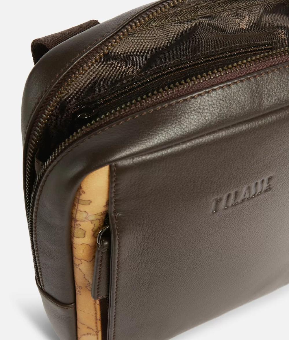 Alviero martini 1a classe Geo Classic tracolla in pelle Marrone Duty-free