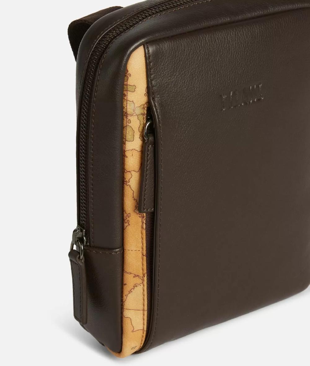 Alviero martini 1a classe Geo Classic tracolla in pelle Marrone Duty-free