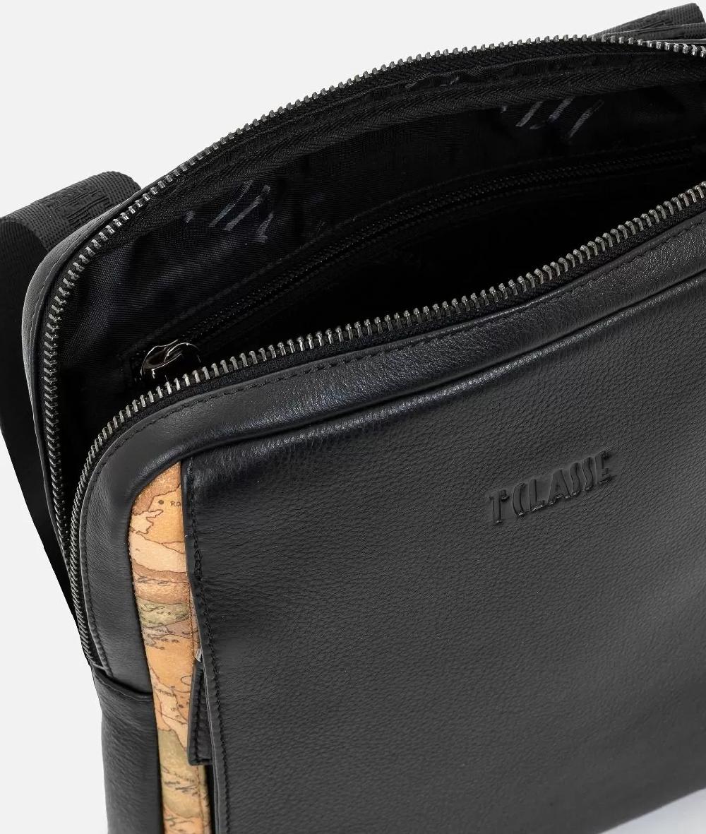 Alviero martini 1a classe Geo Classic tracolla in pelle nera 50% di sconto per tempo limitato